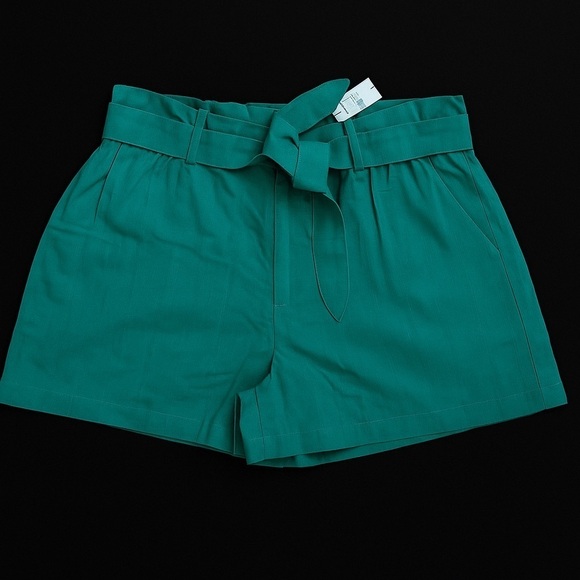 Express Pants - Express Paperbag Waist Belted Shorts – Teal, Size XL – NWT